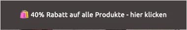 Example of a header banner reading "40% Rabatt auf alle Produkte - hier klicken" (40% off all products - click here)